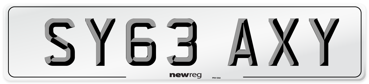 SY63 AXY Number Plate from New Reg